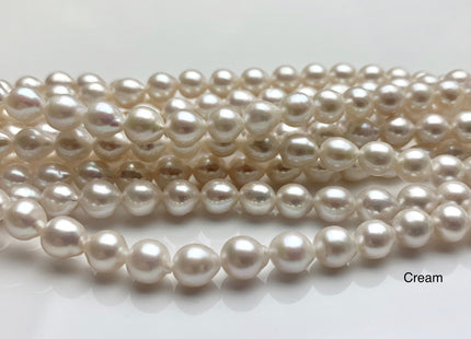 7x8mm AAA Natural White Freshwater Akoya TearDrop Pearl Bead Genuine Natural White High Luster Chinese Freshwater Akoya 55 Pieces #P1177