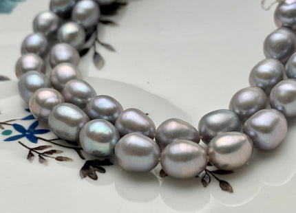 8x9-10 mm AAA Pinkish Gray Color Rice/Oval Freshwater Pearl Beads Genuine High Luster Cultured Freshwater Pearls 40 Pieces #P1231
