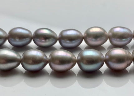 8x9-10 mm AAA Pinkish Gray Color Rice/Oval Freshwater Pearl Beads Genuine High Luster Cultured Freshwater Pearls 40 Pieces #P1231