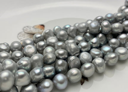 8-9 mm AAA Gray Color Freshwater Pearl Potato Nugget Beads Genuine Cultured Freshwater Pearls Genuine Natural Nugget Pearls #P1244