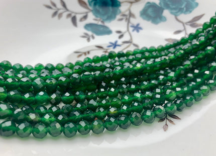 6 mm AAA Faceted Round Gemmy Natural Chrome Diopside Gemstone Beads Genuine Natural Green Diopside Beads 15 Inches Strand #3505