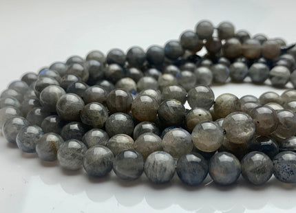 8 mm AAA Flashy Blue Natural Black Labradorite Beads Genuine Natural Color Smooth Round Flashes Fire Labradorite 15 inches 48 Beads #3500