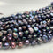7-8 mm Potato Nugget Rainbow Blue Peacock Color Freshwater Pearl Beads Genuine Cultured High Luster Peacock Color Nugget Pearl #P1252