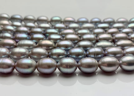 8x10-11 mm AA Pinkish Gray Color Rice/Oval Freshwater Pearl Beads Genuine High Luster Cultured Freshwater Pearls 36 Pieces #P1253