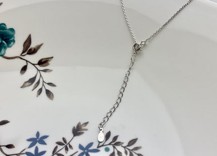 925 Sterling Silver/Gold Necklace Chain With Curved V Shape Design Pendant Setting Finding For Half Drilled Pearl DIY Jewelry Necklace#10096