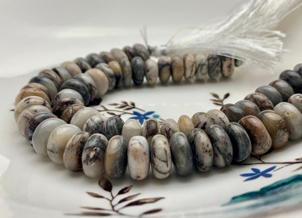 9mm 10mm 12mm 13mm 100% All Natural Smooth Rondelle Wooden Opal Gemstone Beads Multi Natural Wooden Brown Opal Beads 8 Inches Strand #3269