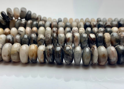 9mm 10mm 12mm 13mm 100% All Natural Smooth Rondelle Wooden Opal Gemstone Beads Multi Natural Wooden Brown Opal Beads 8 Inches Strand #3269