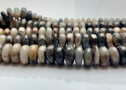 9mm 10mm 12mm 13mm 100% All Natural Smooth Rondelle Wooden Opal Gemstone Beads Multi Natural Wooden Brown Opal Beads 8 Inches Strand #3269