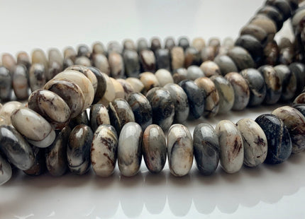 9mm 10mm 12mm 13mm 100% All Natural Smooth Rondelle Wooden Opal Gemstone Beads Multi Natural Wooden Brown Opal Beads 8 Inches Strand #3269