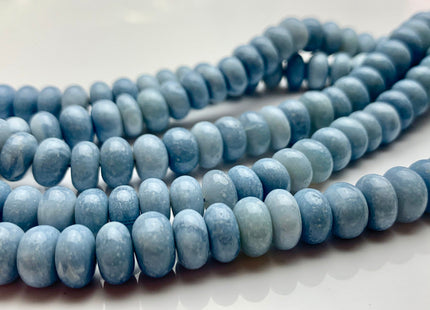 5mm 6mm 7mm 8mm 9mm 10mm AAA Smooth Rondelle Light Ice Blue Opal Gemstone Beads Genuine Natural Peruvian Opal 8 Inches Strand #3531