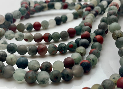 6mm 8mm 10mm 12mm AAA Matte Finished Round Africa Bloodstone Beads Natural Color Round Africa Bloodstone Loose Beads 15 Inches Strand #3517