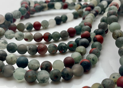 6mm 8mm 10mm 12mm AAA Matte Finished Round Africa Bloodstone Beads Natural Color Round Africa Bloodstone Loose Beads 15 Inches Strand #3517