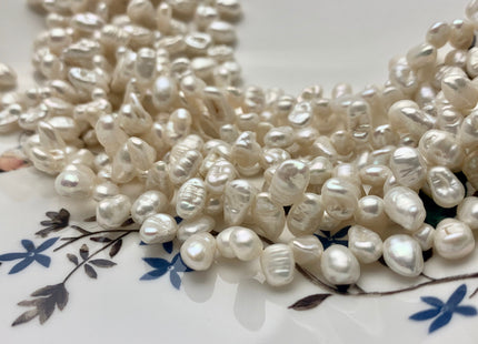 5x8 mm Rare Natural White Top Drilled Keshi Nugget Freshwater Pearl Genuine Dancing Keshi Pearl Beads 16 Inches Strand #P1291