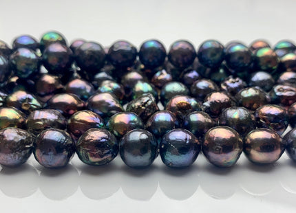 9-10 mm AAA Rainbow Peacock Edison Baroque Freshwater Pearl Potato Shape Beads Genuine High Luster Quality Baroque Pearl 34-38 Pieces #P1288