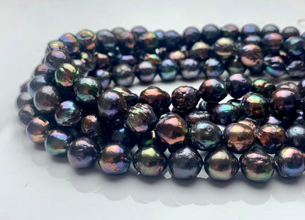 9-10 mm AAA Rainbow Peacock Edison Baroque Freshwater Pearl Potato Shape Beads Genuine High Luster Quality Baroque Pearl 34-38 Pieces #P1288