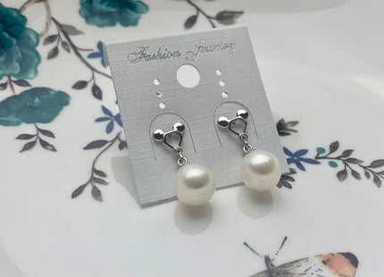 One Pair 925 Sterling Silver/Gold Earring Setting Genuine 925 Sterling Silver Micky Mouse Studs Findings For Half Drilled Pearls #10078