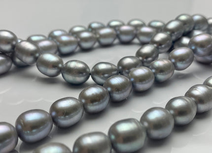 9-10x11 mm AAA Gray Freshwater Pearl Rice/Oval Shape Freshwater Pearl Beads Genuine High Luster Freshwater Pearls #150