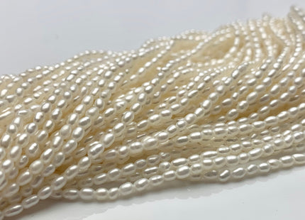 2x3 mm AAA Natural White Rice Tiny Seed Freshwater Pearls High Luster Seed Freshwater Pearls Genuine Top Quality Pearls 155 Pieces. #P1184