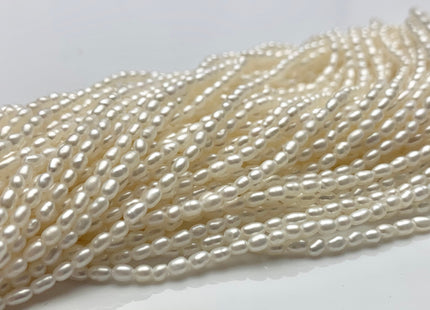 2x3 mm AAA Natural White Rice Tiny Seed Freshwater Pearls High Luster Seed Freshwater Pearls Genuine Top Quality Pearls 155 Pieces. #P1184