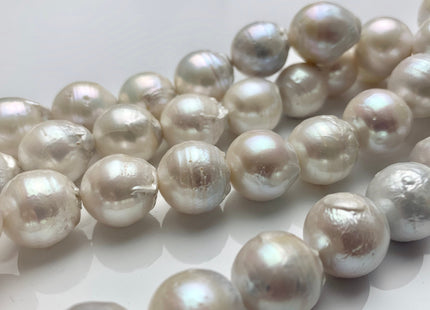 14-16x18 mm Natural White Jumbo Size Freshwater Baroque Pearl Beads Genuine Natural White Large Baroque Pearl Beads 20-21 Beads #P1201