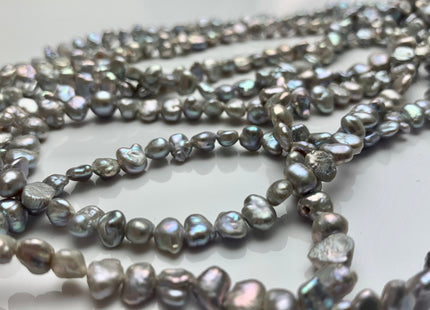 3.5-5 mm AA Gray Color Keshi Nugget Freshwater Pearl Beads Center Drilled Keshi Pearls Genuine Freshwater Tiny Keshi Nugget Pearls #P1182