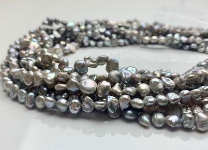 3.5-5 mm AA Gray Color Keshi Nugget Freshwater Pearl Beads Center Drilled Keshi Pearls Genuine Freshwater Tiny Keshi Nugget Pearls #P1182