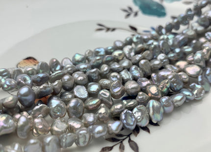 3.5-5 mm AA Gray Color Keshi Nugget Freshwater Pearl Beads Center Drilled Keshi Pearls Genuine Freshwater Tiny Keshi Nugget Pearls #P1182