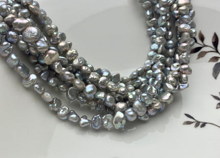 3.5-5 mm AA Gray Color Keshi Nugget Freshwater Pearl Beads Center Drilled Keshi Pearls Genuine Freshwater Tiny Keshi Nugget Pearls #P1182