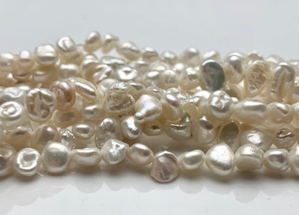 5-8 mm Natural White Keshi Nugget Freshwater Pearl Beads Center Drilled Keshi Pearls Genuine Mixed Size Tiny Keshi Nugget Pearls #P1310