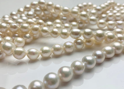 8-9 mm AAA Natural White Edison Baroque Freshwater Pearl Beads Genuine High Luster Pearl #P1209
