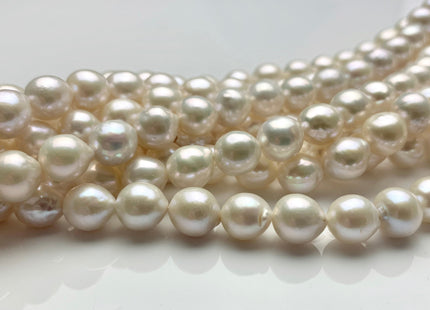 8-9 mm AAA Natural White Edison Baroque Freshwater Pearl Beads Genuine High Luster Pearl #P1209