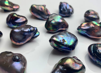 One Piece 19-23x26-33 mm AAA Very Rare Jumbo Rainbow Peacock Baroque Pearl High Luster Nugget Shape Quality Baroque Pearl Beads #P1214