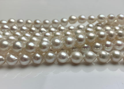 7x8mm AAA Natural White Freshwater Akoya TearDrop Pearl Bead Genuine Natural White High Luster Chinese Freshwater Akoya 55 Pieces #P1177