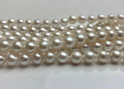6.5x7mm AAA Natural White Freshwater Akoya Tear Drop Pearl Bead Genuine Natural White High Luster Chinese Freshwater Akoya 55 Pieces #P1177