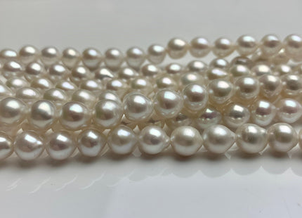 6.5x7mm AAA Natural White Freshwater Akoya TearDrop Pearl Bead Genuine Natural White High Luster Chinese Freshwater Akoya 55 Pieces #P1177