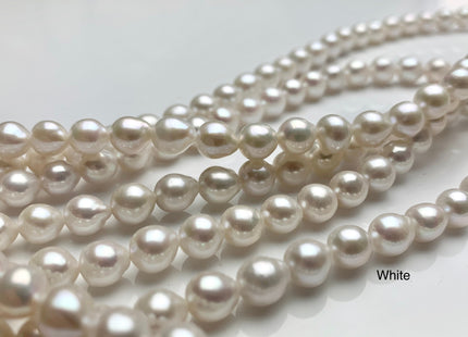 7x8mm AAA Natural White Freshwater Akoya TearDrop Pearl Bead Genuine Natural White High Luster Chinese Freshwater Akoya 55 Pieces #P1177