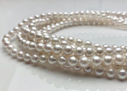 6.5x7mm AAA Natural White Freshwater Akoya TearDrop Pearl Bead Genuine Natural White High Luster Chinese Freshwater Akoya 55 Pieces #P1177