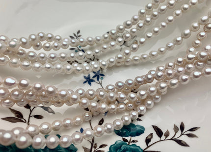 6.5x7mm AAA Natural White Freshwater Akoya Tear Drop Pearl Bead Genuine Natural White High Luster Chinese Freshwater Akoya 55 Pieces #P1177