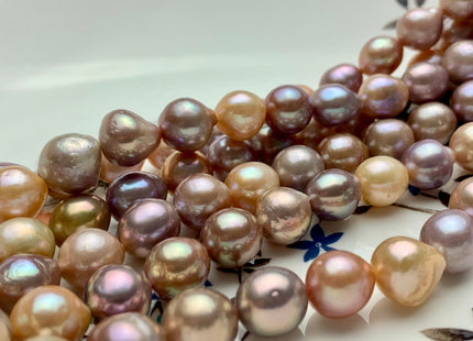 9-11 mm AAA Rare Mixed Natural Mauve Pink Baroque Edison Pearl Genuine High Luster Edison Pearl With Iridescent Color 33-36 Pieces #P1314