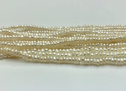 1x2.5-3 mm AA Natural White Potato Button Seed Freshwater Pearl Beads Natural White Pearls Natural Genuine Freshwater Small Tiny Pearl #79