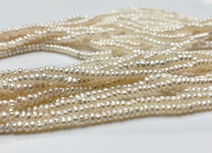 1x2.5-3 mm AA Natural White Potato Button Seed Freshwater Pearl Beads Natural White Pearls Natural Genuine Freshwater Small Tiny Pearl #79