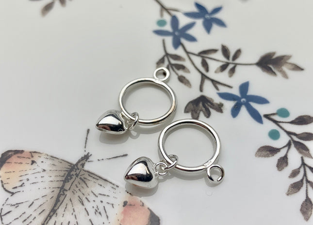 11.5 mm 925 Sterling Silver Toggle Clasp Genuine 925 Sterling Silver Toggle Findings With Heart Shape Design DIY Jewelry #10119
