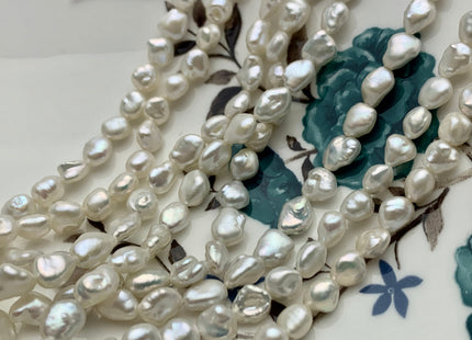 5-9 mm AAA Natural White Keshi Nugget Freshwater Pearl Beads Center Drilled Keshi Pearls Genuine Keshi Pearl #P1342