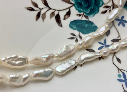 6-7x12-13 mm AA Natural White Keshi Freshwater Pearls Beads Genuine High Luster Rice Nugget Shape Keshi Freshwater Pearl Beads #1922
