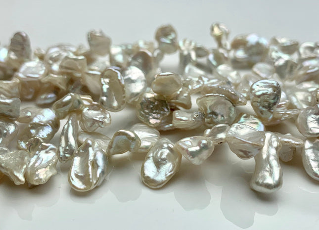 7-8x10-12 mm AAA Natural White Keshi Freshwater Pearls Top Drilled Keshi Pearl Beads High Luster Genuine Quality natural Keshi Pearl #P1344