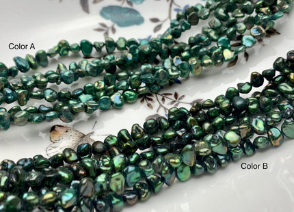 5-6 mm AA Green Color Keshi Nugget Freshwater Pearl Beads Center Drilled Keshi Pearls Genuine Freshwater Tiny Keshi Nugget Pearls #P1348