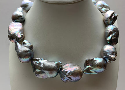 One-Of-A-Kind 18x20-22x32 mm AA Very Rare HUGE Baroque Freshwater Pearl Beads Genuine Gray Color High Quality Baroque Pearls #1713