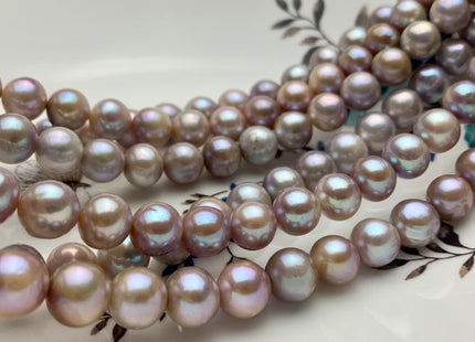 10 mm AA Natural Dark Mauve Pink Color Off Round Freshwater Pearl Beads Genuine Natural Purple Freshwater Round Pearls 41 Pieces #P1240