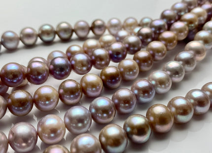 10 mm AA Natural Dark Mauve Pink Color Off Round Freshwater Pearl Beads Genuine Natural Purple Freshwater Round Pearls 41 Pieces #P1240