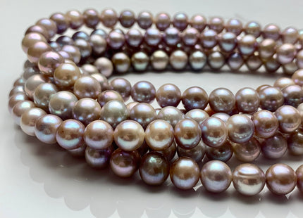 10 mm AA Natural Dark Mauve Pink Color Off Round Freshwater Pearl Beads Genuine Natural Purple Freshwater Round Pearls 41 Pieces #P1240